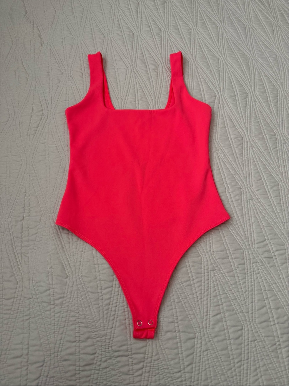 Good American Pink Square-Neck Bodysuit